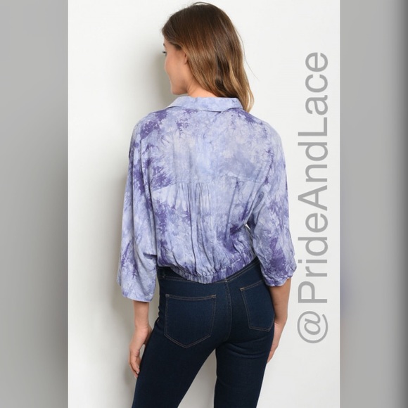 π Blue/Purple Tie Dye Top π - Picture 2 of 2